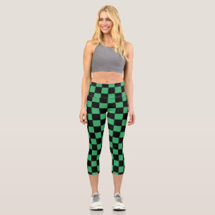 Gelb grün und schwarz capri leggings