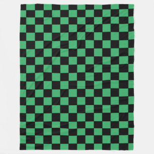 Gelb grün und schwarz fleecedecke