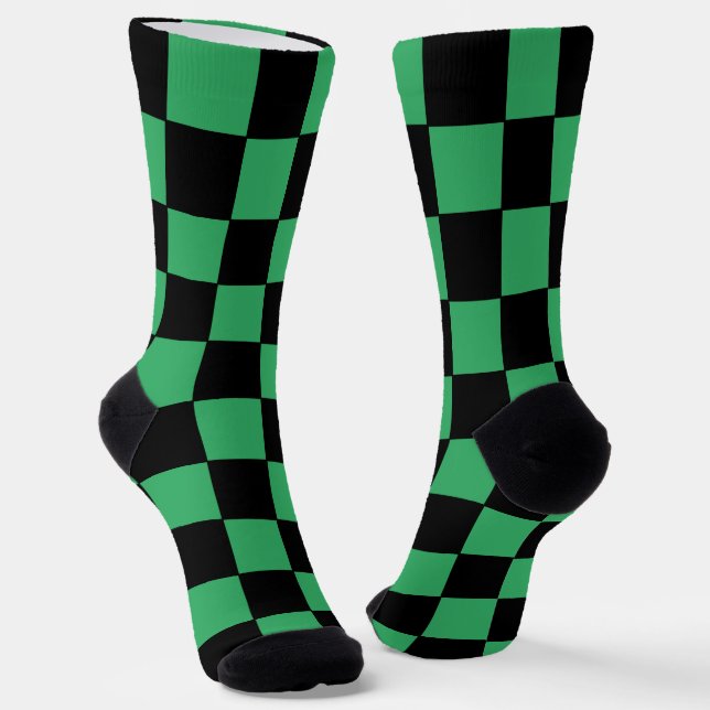 Gelb grün und schwarz socken (Gewinkelt)