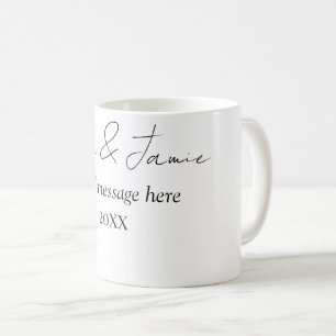 gelb grüne florale abstrakte Hochzeitspaar Name d Kaffeetasse
