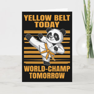 Gelb Gürtel Heute Weltmeister Morgen Panda Karate Karte