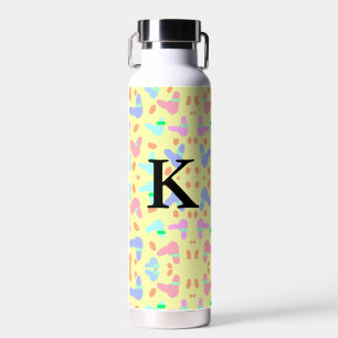 Gelb Hintergrund bunte Hasen Muster hinzufügen las Trinkflasche