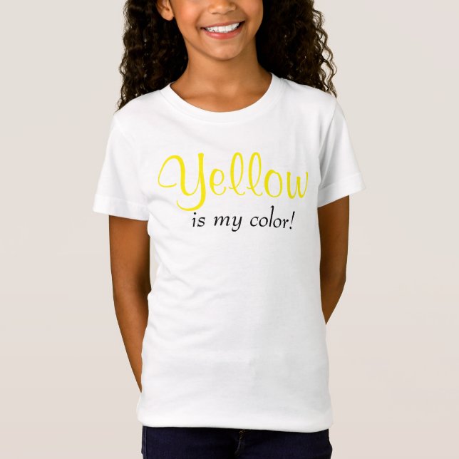 Gelb ist mein farbiges Zitat Niedlich T-Shirt (Vorderseite)