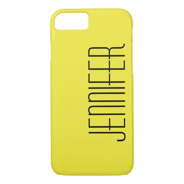 Gelb, Jumbo-Name, Minimalistisch Case-Mate iPhone Hülle (Rückseite)