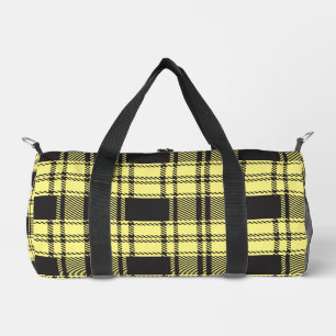 Gelb kariert  duffle bag