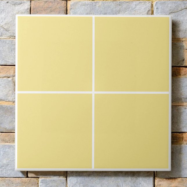 Gelb kariert Modernes Minimalistisches Design Fliese (Von Creator hochgeladen)