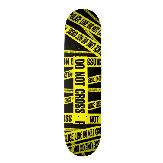 Gelb kreuzen nicht Tatort-Band-Gefahrenzonen Skateboardbretter