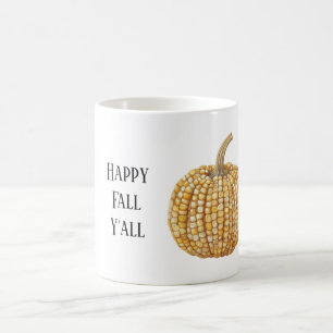 Gelb Kürbis Mais Kaffeetasse