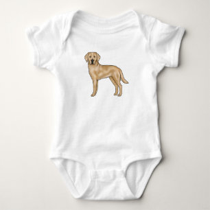 Gelb Labrador Retriever Cartoon Lab Hund Welpe Baby Strampler