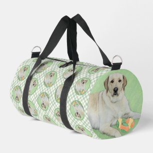 Gelb Labrador Retriever & Tennisbälle Malerei Duffle Bag