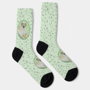 Gelb Labrador Retriever & Tennisbälle Malerei Socken