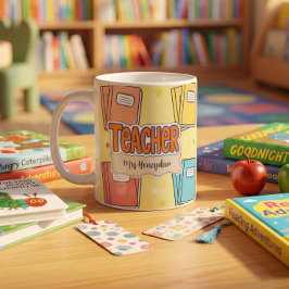 Gelb Lehrerbuch Muster Kaffeetasse