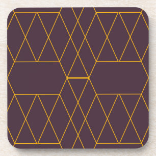 Gelb, lila, einfach, modern, geometrisch getränkeuntersetzer