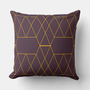 Gelb, lila, einfach, modern, geometrisch kissen