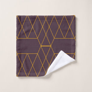 Gelb, lila, einfach, modern, geometrisch waschlappen