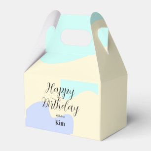 Gelb lila grün Alles Gute zum Geburtstag abstrakt Geschenkschachtel