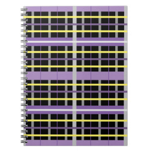 gelb-lila-kariert notizblock