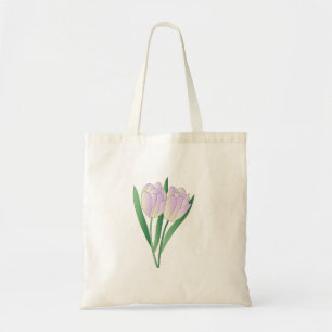 Gelb-lila Tulpe Tragetasche
