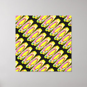 Gelb Mellow bunt abstrakte Art Hippie Stil Leinwanddruck