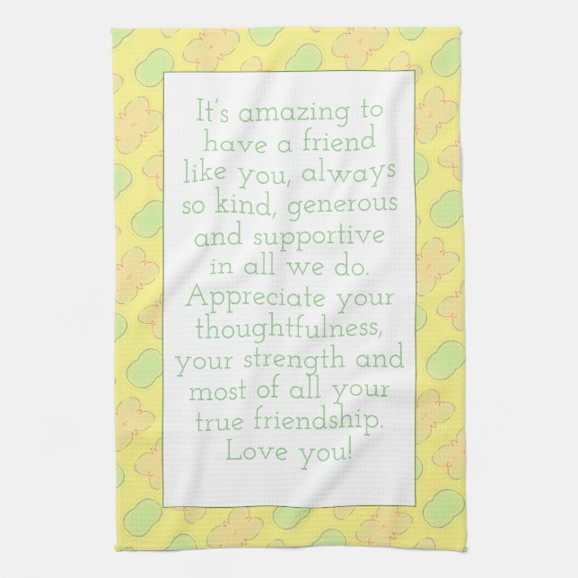 gelb mit blorfarben geschirrtuch (Vertikal)