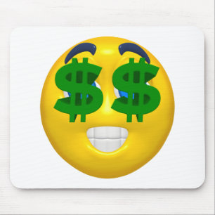 Gelb mit Geldaugen Mousepad