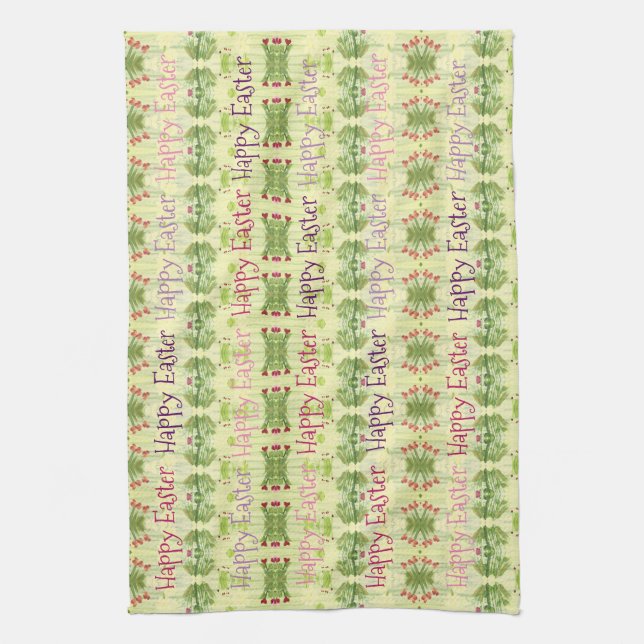 Gelb mit Grün Geschirrtuch (Vertikal)