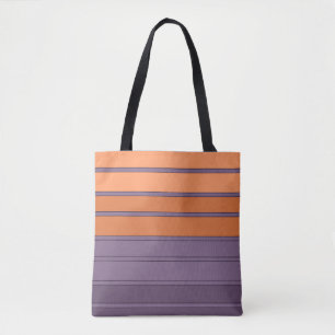 Gelb mit lila gestreiftem Muster Tasche