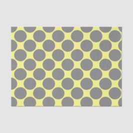 Gelb mit polka-grauen Punkten Seidenpapier