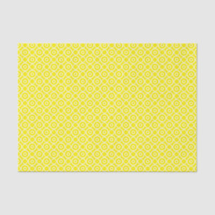 Gelb mit weißen Kreisläufen Seidenpapier