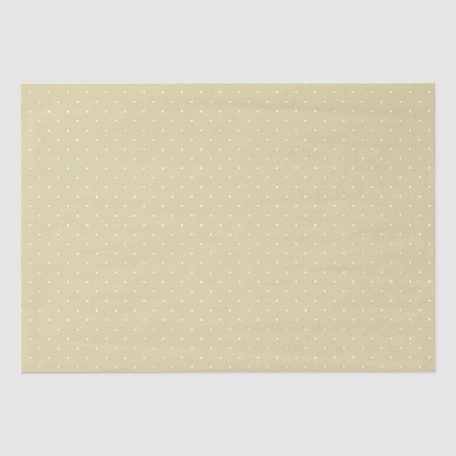 Gelb mit weißen Polka-Punkten Seidenpapier (Vorderseite)