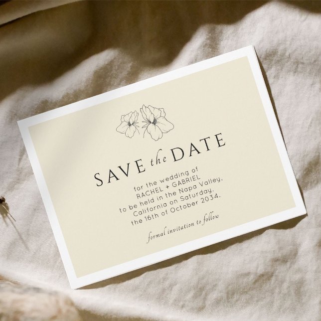 Gelb | Moderne Golflorflaeche Save the Date (Von Creator hochgeladen)