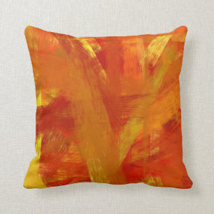 Gelb Orange Fine Art Malstil Kissen