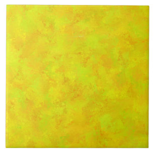 Gelb Orange Grün Abstraktes Muster Fliese