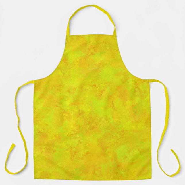 Gelb Orange Grün Abstraktes Muster Schürze (Vorderseite)