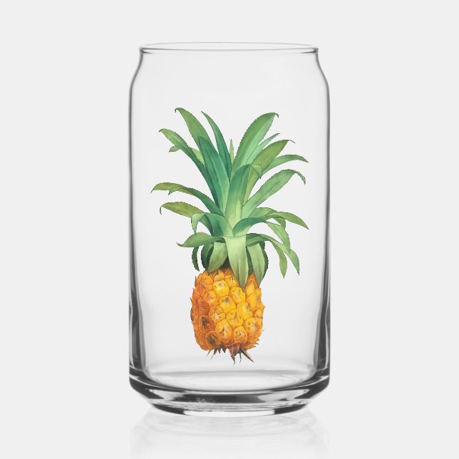 Gelb Orange Grün Ananas Dosenglas (Vorderseite)