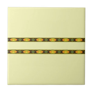 Gelb Orange Nahtloses Design Fliese