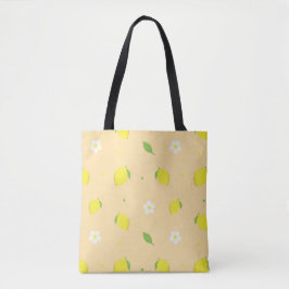 Gelb-orange nahtloses Muster mit weißen Blumen Tasche
