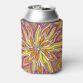 Gelb-orange-trippy-Sun-Design kann kühler sein Dosenkühler