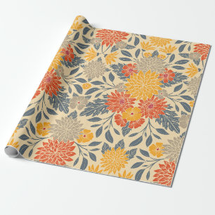 Gelb, orange und blau geschenkpapier