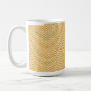 Gelb, orange und braune Blätter aus Packpapier Kaffeetasse