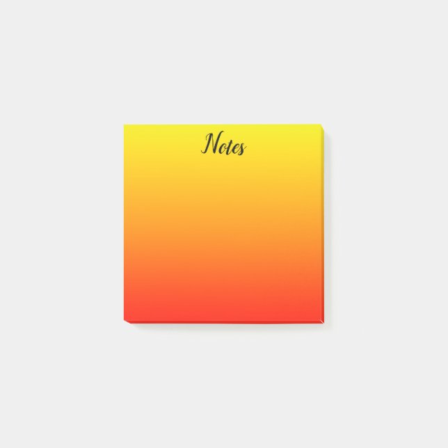 Gelb, orange und rot post-it klebezettel (Vorderseite)