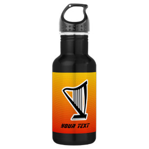 Gelb-orangee Harfe Edelstahlflasche