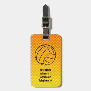 Gelb-orangeer Volleyball Gepäckanhänger