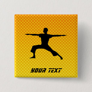 Gelb-orangees Yoga Button