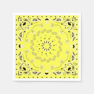 Gelb orientalisches Design Serviette