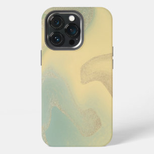 Gelb pastellmarmor handgezeichnet iPhone 13 pro hülle