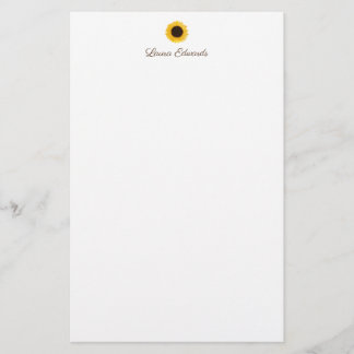 Gelb personalisierte Schreibwarenpapier Sonnenblum Briefpapier