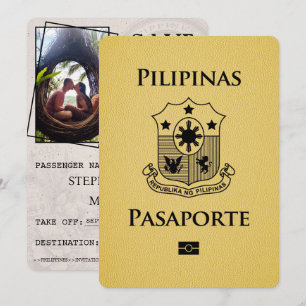 Gelb philippinischer Reisepass Save The Date