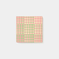 Gelb Pink Grün Karo Patchwork Muster