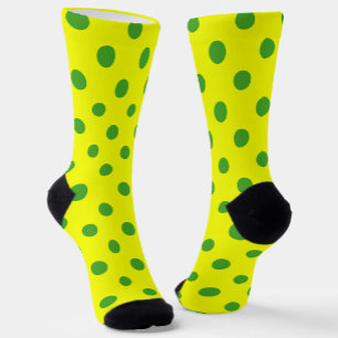 Gelb Polka Dots Design grün Socken